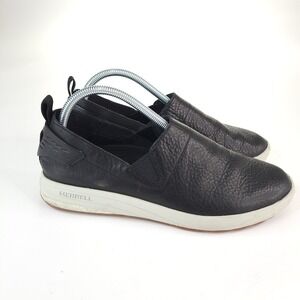 Merrell Shoes Womens Size 10 Black Leather Slip On Comfort Walking‎ Loafers